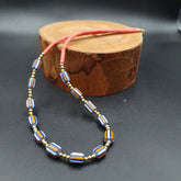 Chevron Glass Beads tiny Red glass beads Necklace